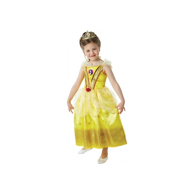 Rubies Kostým kráska Bella s flitry - licenční kostým - LD 7 - 8 roků