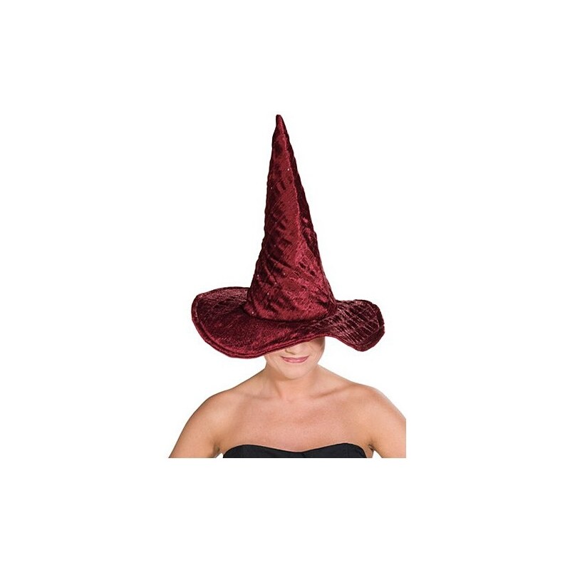 Rubies Čarodějnický klobouk vínový lux