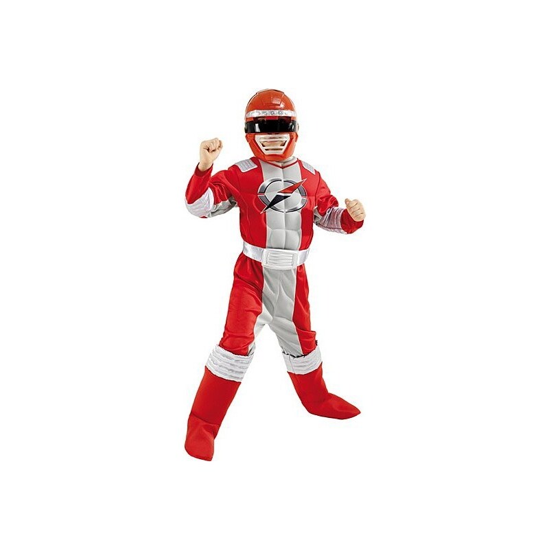 Rubies Power Ranger Red Muscle Chest - licenční kostým - L 8 - 10 roků