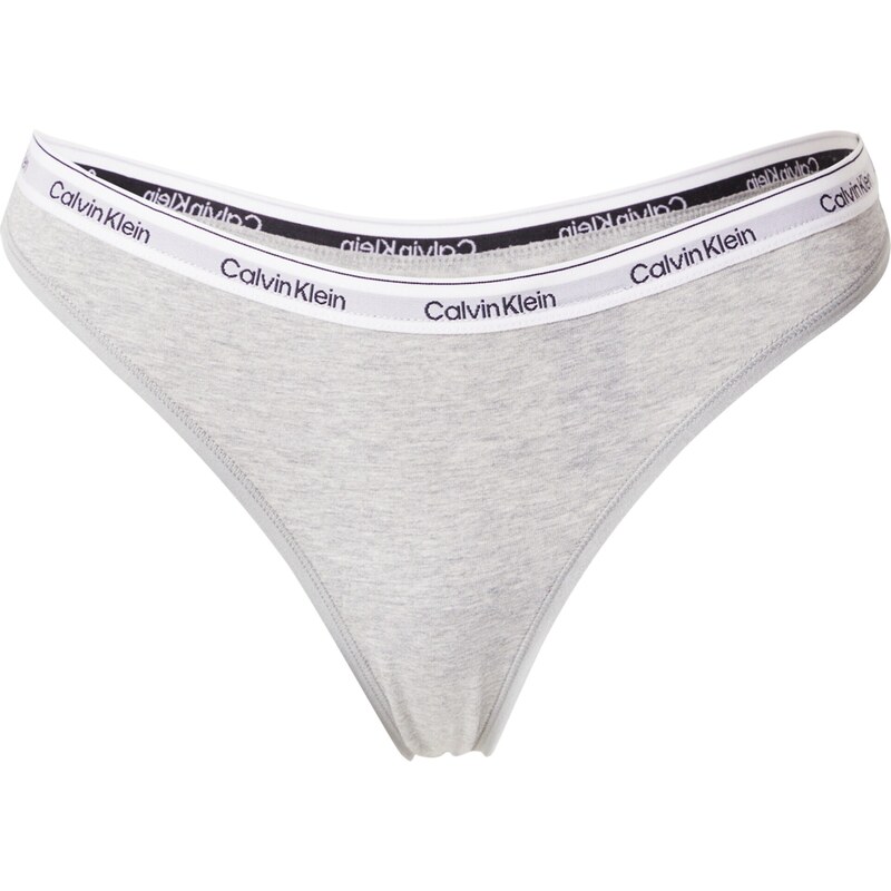 Calvin Klein Underwear Tanga šedý melír / černá / bílá