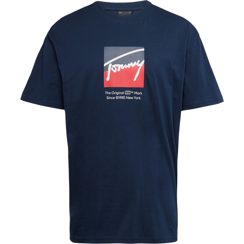 Tommy Jeans Tričko DNA marine modrá / červená / bílá
