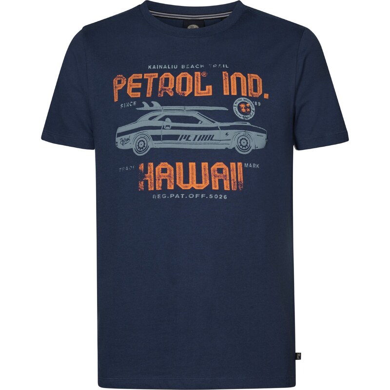 Petrol Industries Tričko Stroll marine modrá / kouřově modrá /