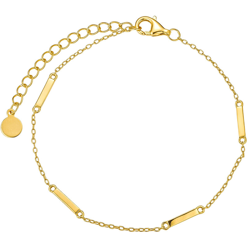 Olivie Stříbrný řetízkový náramek GOLD 8954
