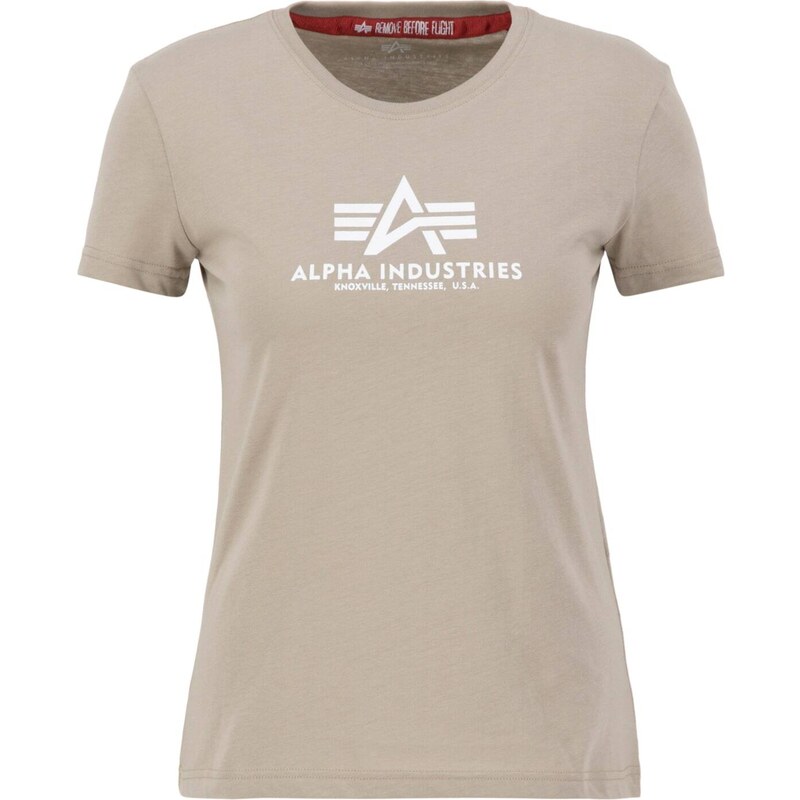ALPHA INDUSTRIES Tričko písková / bílá 94158127