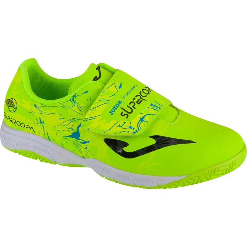 Neonově zelené chlapecké sálové tenisky Joma Super Copa Jr 2409