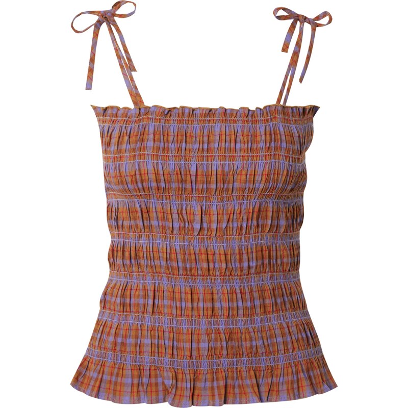 TOPSHOP Top fialová / krvavě červená / rezavě červená