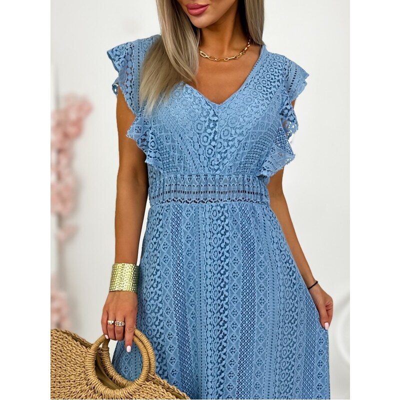 Fashionweek Krajkové midi šaty s podšívkou BOHO IT-BODHI