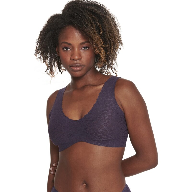 Podprsenka SLOGGI ZERO FEEL LACE 2.0 BRALETTE BLUEBERRY 94011136