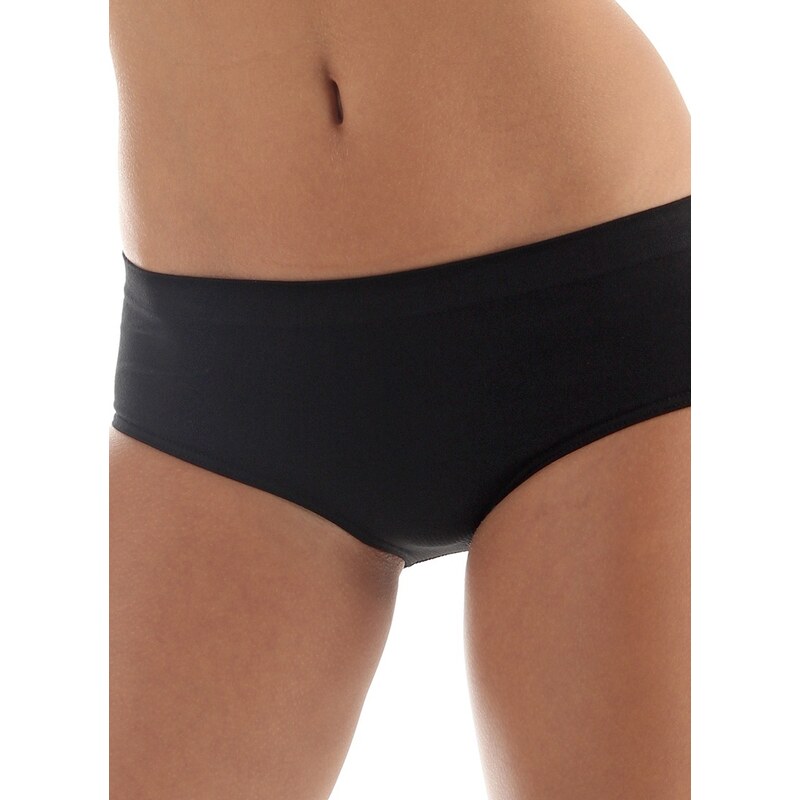 BRUBECK Dámské kalhotky HIPSTER CLASSIC COMFORT COTTON černá