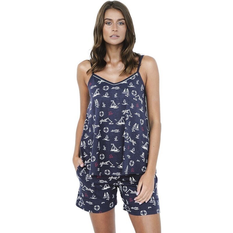 Dámské pyžamo ITALIAN FASHION MARINA print tmavě modrá 94014169