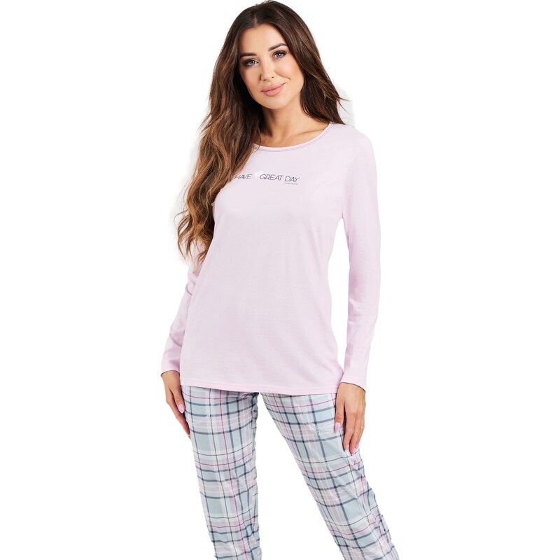 Dámské pyžamo ITALIAN FASHION GLAMOUR růžová/print