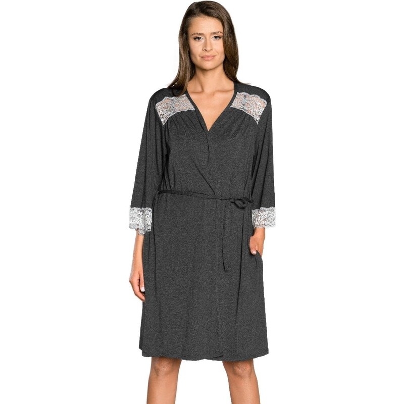 Dámský župan ITALIAN FASHION SONATA tmavá melanž 94012210