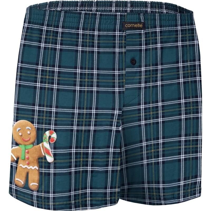 Vánoční boxerky CORNETTE 015/14 COOKIE 6 zelená