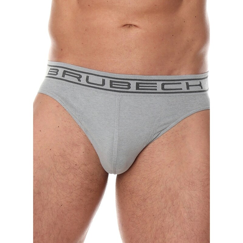 BRUBECK Pánské slipy COMFORT COTTON šedá
