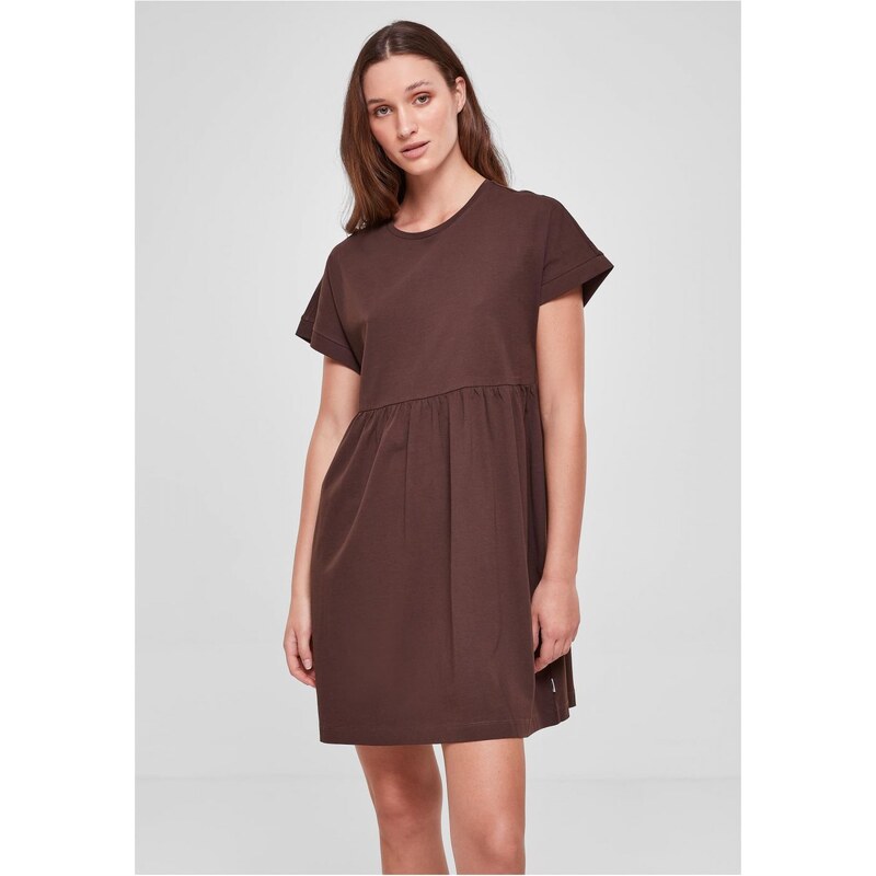 Urban Classics Dámské organické tričko Empire Valance Tričko hnědé