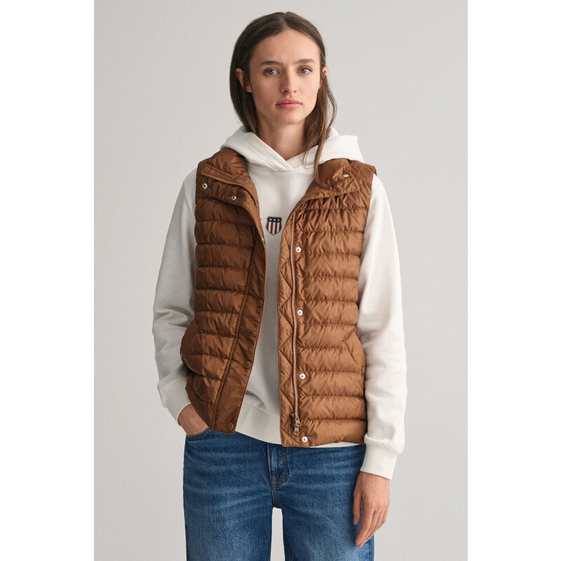 VESTA GANT LIGHT DOWN VEST CACAO