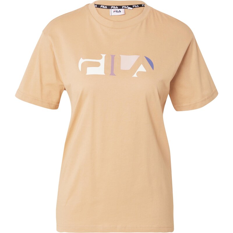 FILA Tričko BRENK cappuccino / lenvandulová / růže / bílá