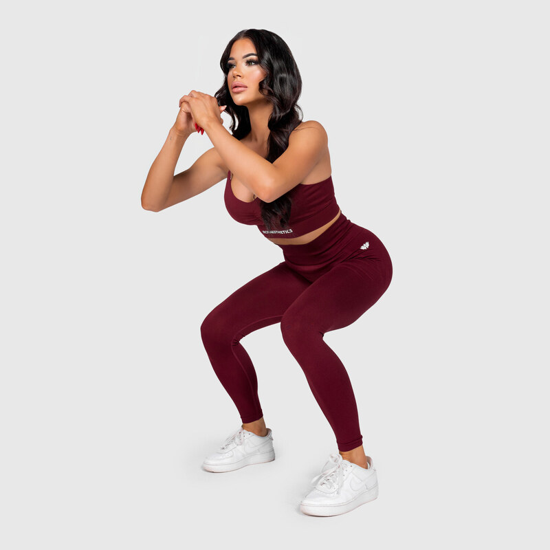 Sportovní legíny Iron Aesthetics Inspire, bordové