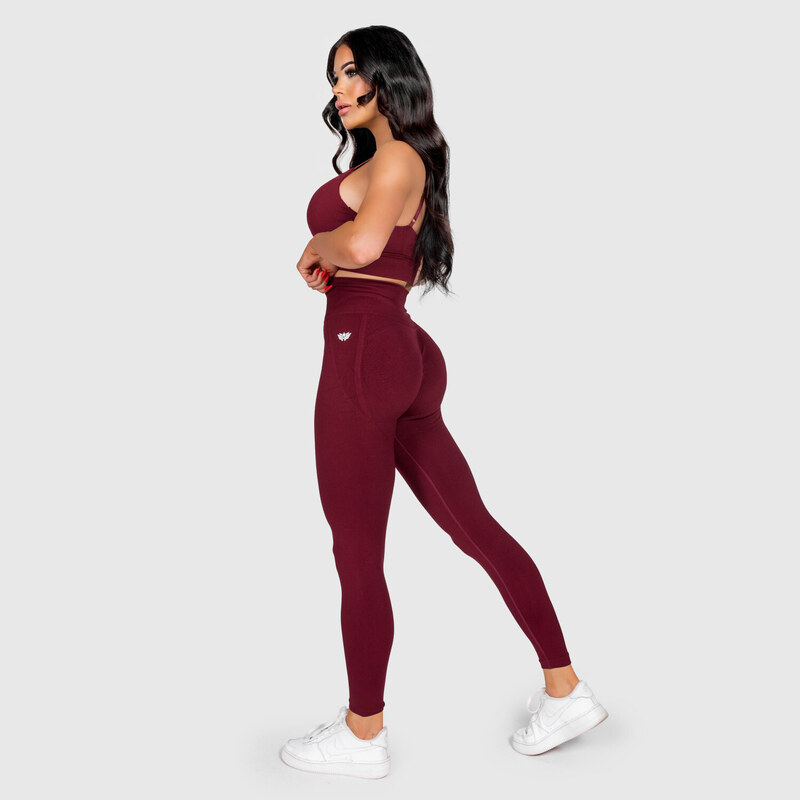 Sportovní legíny Iron Aesthetics Inspire, bordové