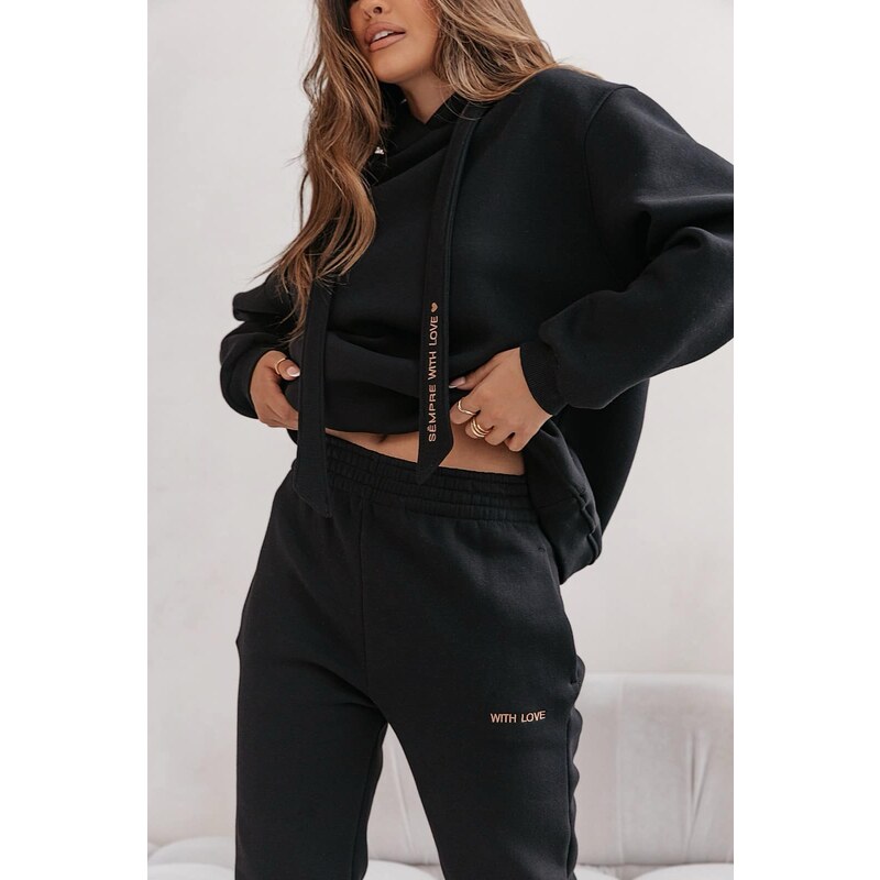 Sempre with love Tepláková souprava Smooth černá 112793461
