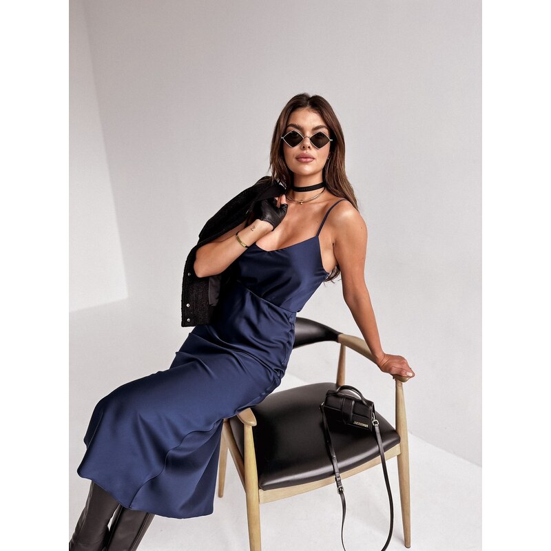 Sempre with love Komplet SATIN tmavě modrý 94364234