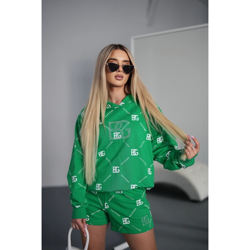 Brandenburg Couture BG komplet HOLOGRAM zelená