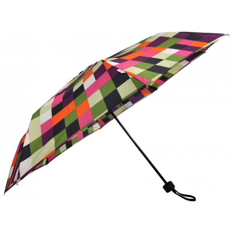 S.Oliver Dámský skládací mechanický deštník Enjoy Modern Chess Multi Colour 70803SO16-1