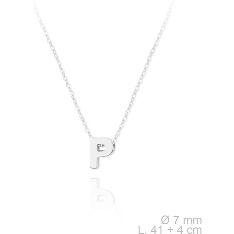 SYLVIENE Stříbrný náhrdelník s písmenem P 94403239