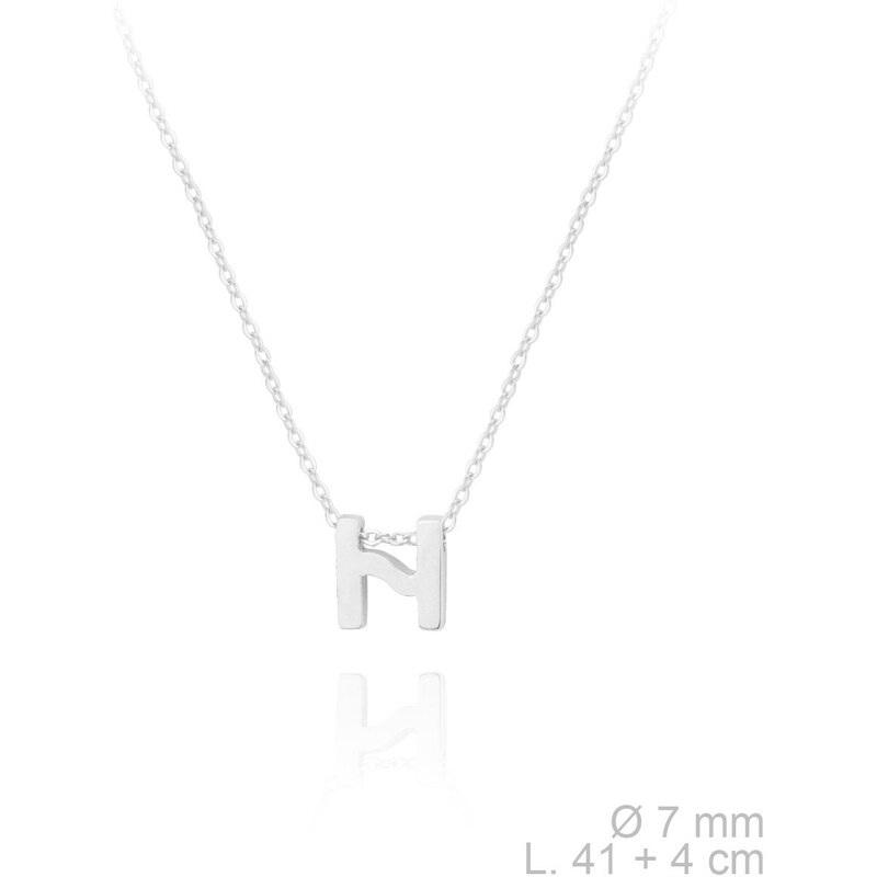 SYLVIENE Stříbrný náhrdelník s písmenem H 94403247