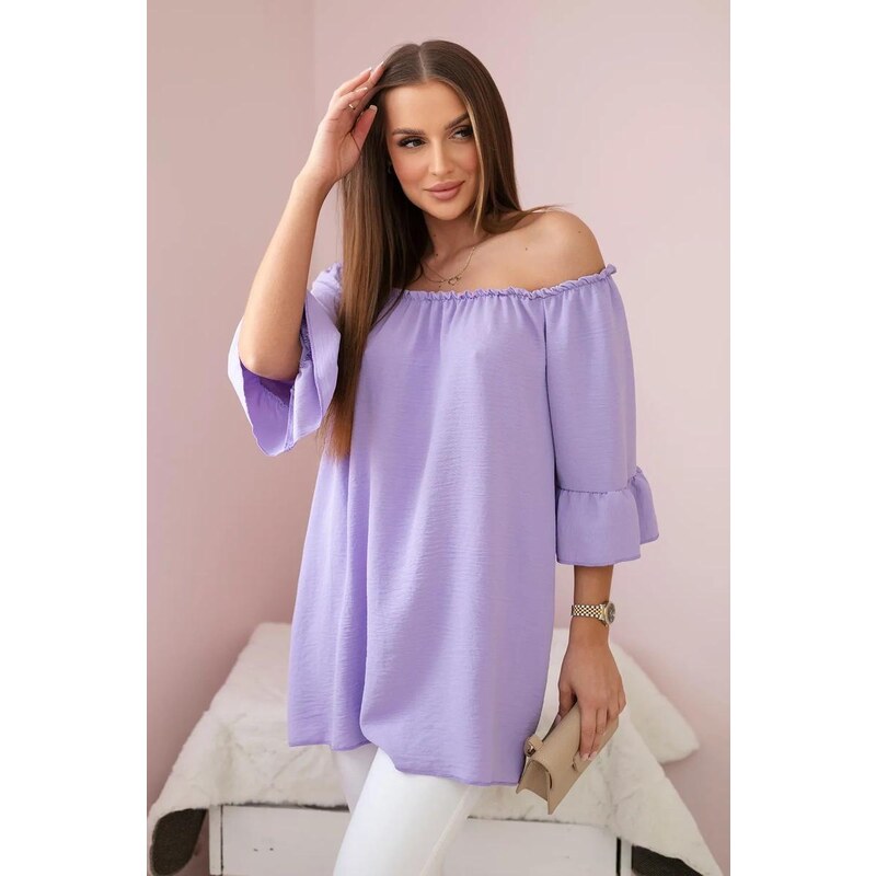 MladaModa Halenka Hispánka s volány na rukávu model IT-22 barva