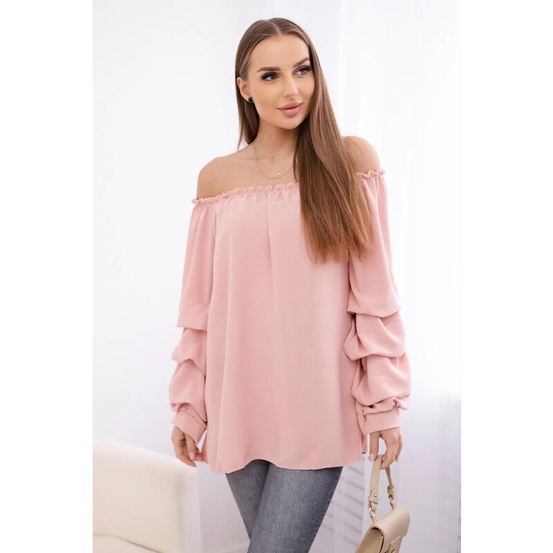 MladaModa Halenka Hispánka s ozdobnými rukávy model IT-15