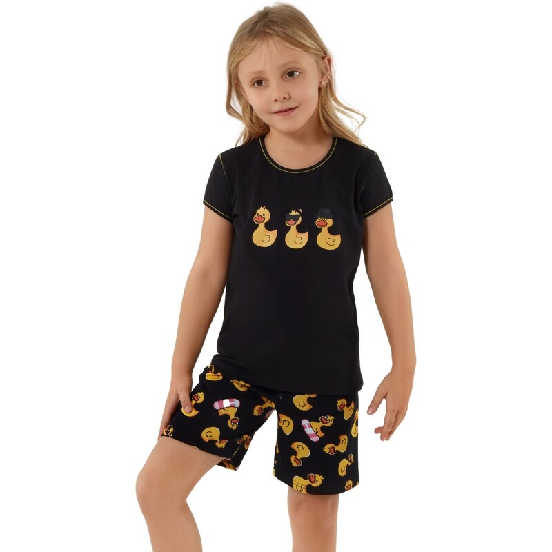Dívčí pyžamo ITALIAN FASHION ANATRE krátká černá/print