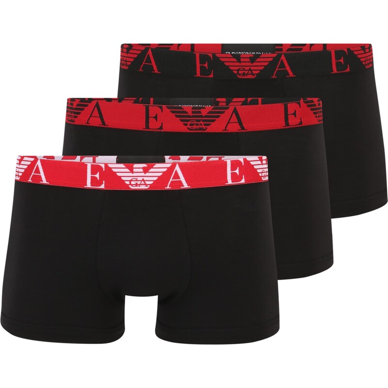 Emporio Armani Boxerky červená / černá / offwhite