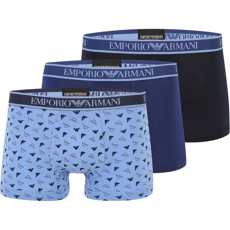 Emporio Armani Boxerky modrá / námořnická modř / světlemodrá