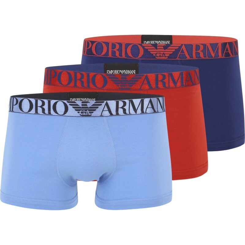 Emporio Armani Boxerky světlemodrá / tmavě modrá / červená /