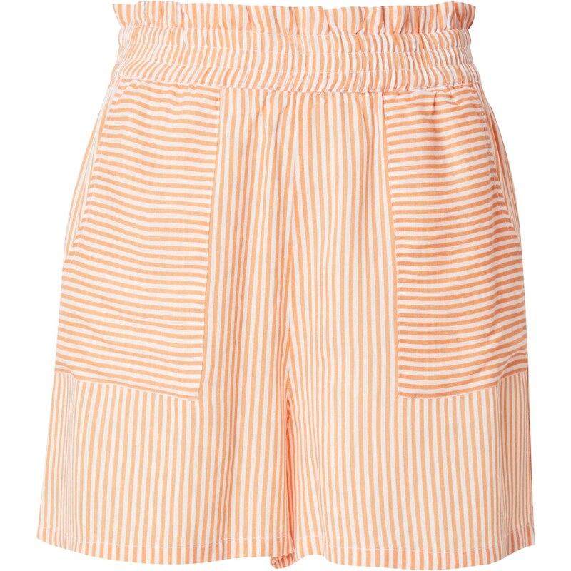 VERO MODA Kalhoty VMBUMPY oranžová / bílá