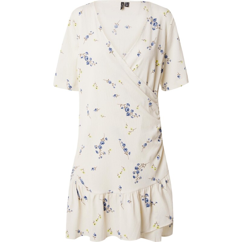 VERO MODA Šaty 'VMPAGE' světlemodrá / hnědá / žlutá / přírodní bílá