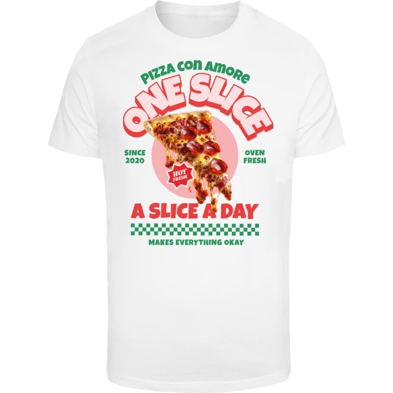 Mister Tee Pánské tričko Pizza Amore Tee bílé