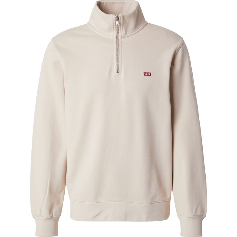 LEVI'S Mikina 'Original Housemark Quarter-Zip Pullover' krémová