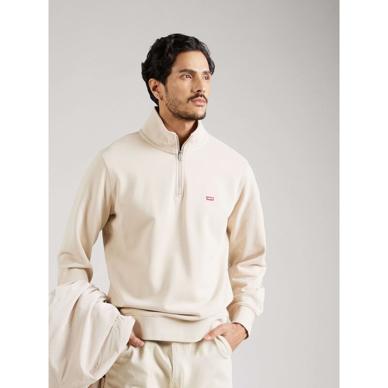 LEVI'S Mikina 'Original Housemark Quarter-Zip Pullover' krémová