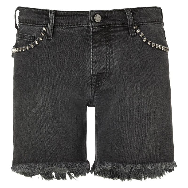 Zadig & Voltaire Cutoff Jean Shorts with Skull Studs