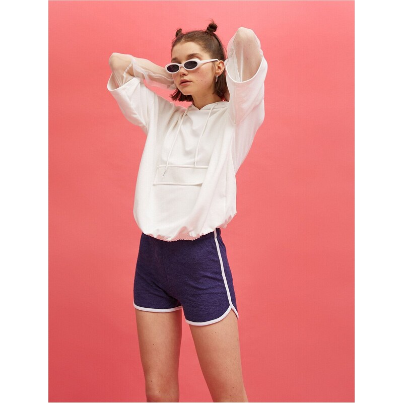 Koton Womens Navy Blue Shorts 112277922