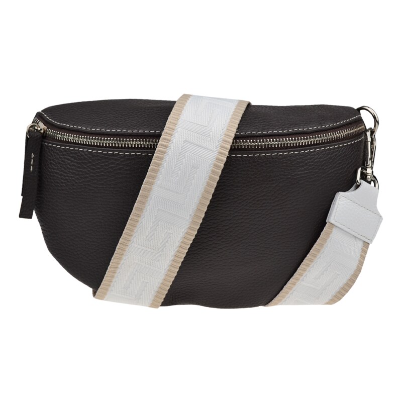 Cafe kožená italská crossbody kabelka Reni Grande Cafe s