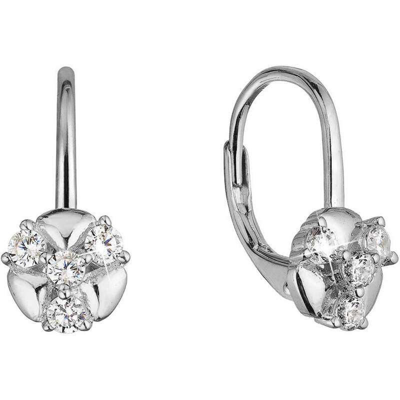 Stříbrné náušnice s čirými zirkony 11508.1 crystal