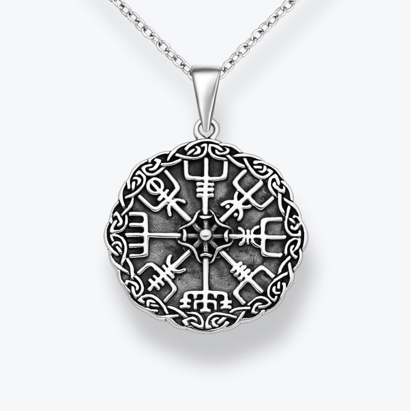 Estemia Stříbrný řetízek Vegvísir s keltským zdobením - Ag925 94532602
