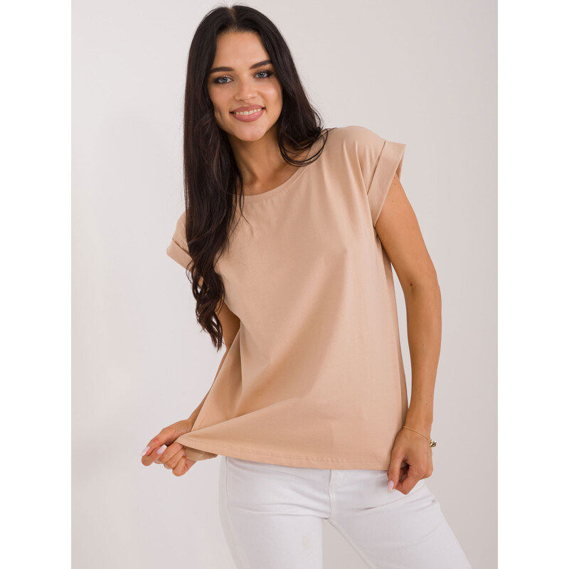 BASIC Feel Good T-shirt-RV-TS-4833.41X-camel