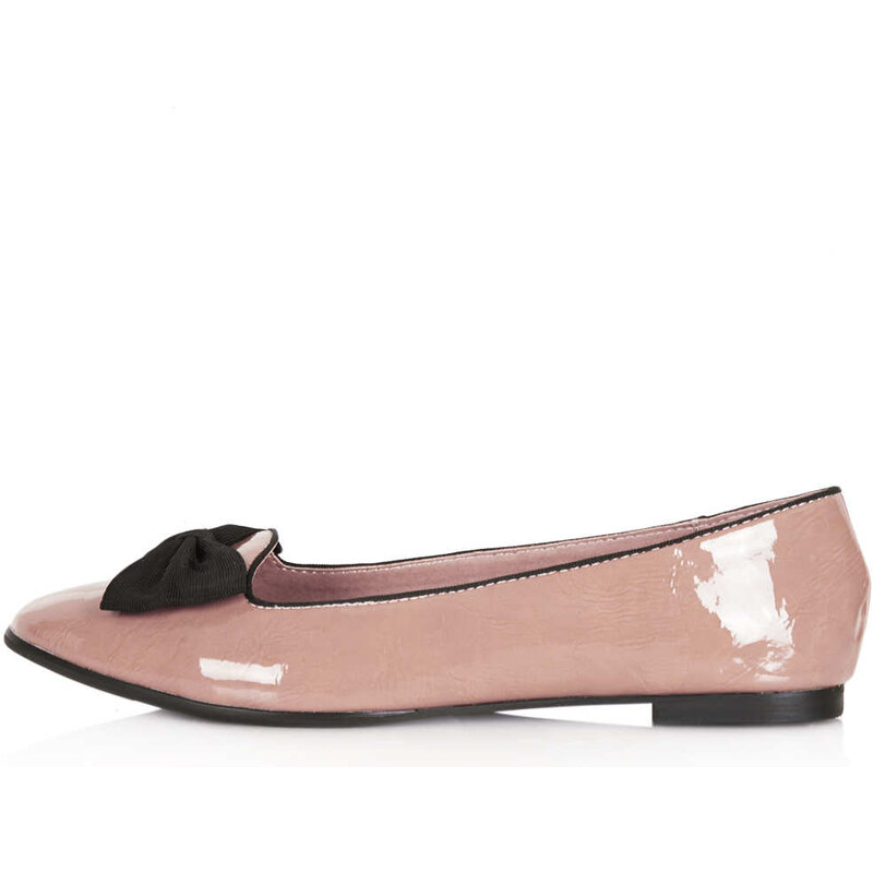 Topshop MYSTERY Patent Bow Slippers