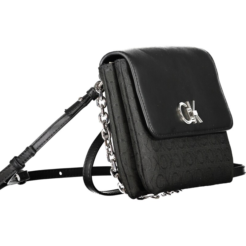 Calvin Klein Handbag Women / Girl Black Jacquard Mono