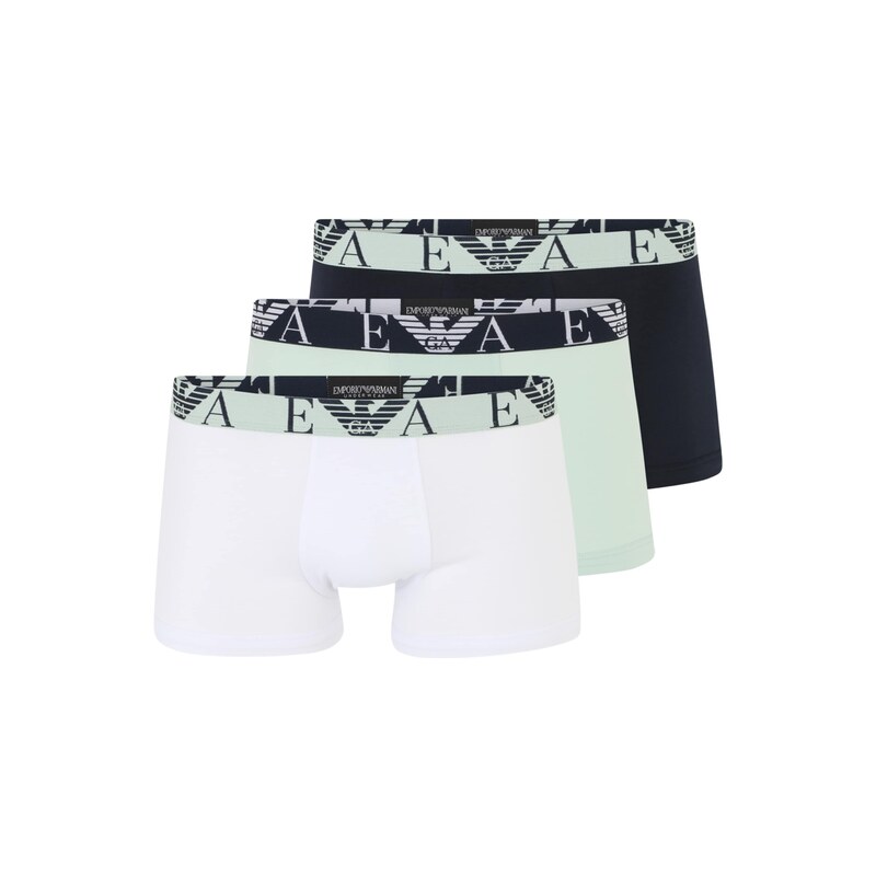 Emporio Armani Boxerky pastelově zelená / černá / bílá