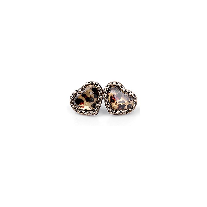 LightInTheBox Women Vintage Leopard Peach Heart Earrings
